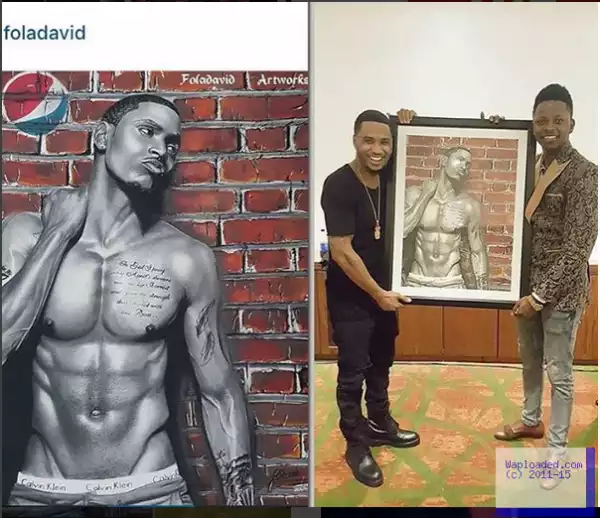 Photo: Nigerian Medical Student Meets Trey Songz With A Drawing Of Him